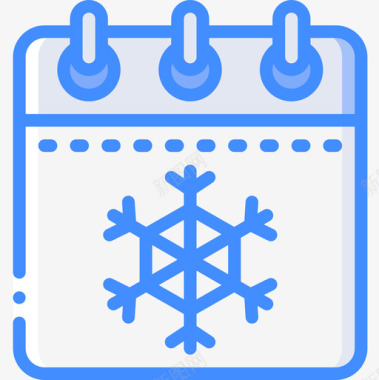 冬季时间管理32蓝色图标图标