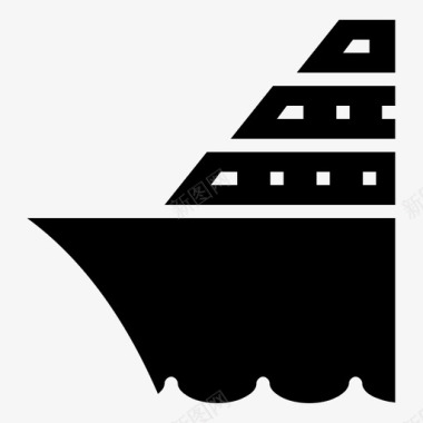 游船渡轮交通工具图标图标