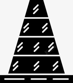 路障锥交通锥路障交通管制图标高清图片