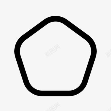 圆形五角大楼简单的形状图标图标