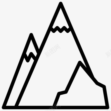 远足踏青高山探险攀岩图标图标