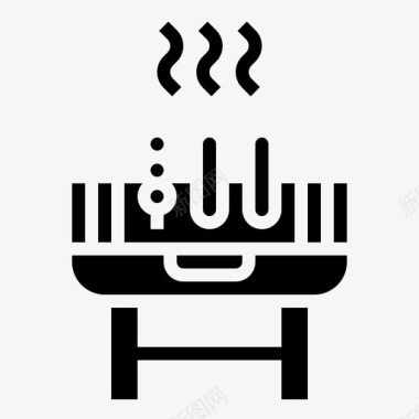 烧烤架野餐聚会图标图标