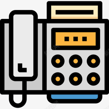 桌面办公室传真113办公室线颜色图标图标