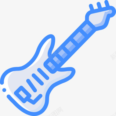 电吉他50年代4蓝色图标图标