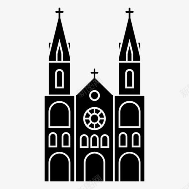 圣母院教堂西贡图标图标