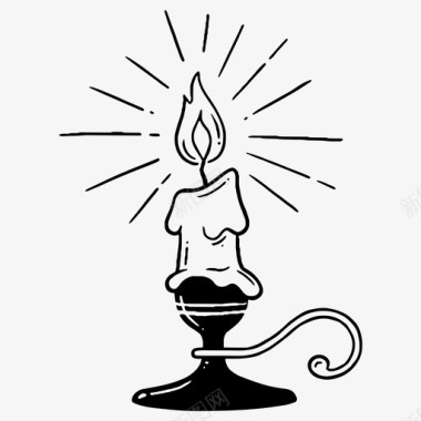 炼金术士蜡烛火光图标图标