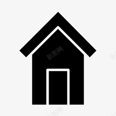 黑色房子主页建筑房子图标图标