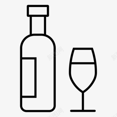 酒类饮料玻璃杯图标图标