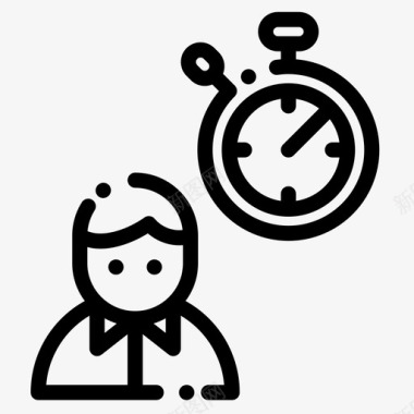 秒表就业18直线型图标图标