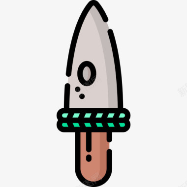 匕首历史11直线颜色图标图标