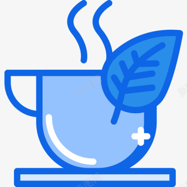茶杯61号餐厅蓝色图标图标