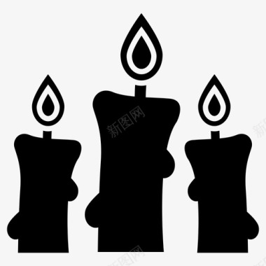 spa蜡烛燃烧蜡烛蜡烛灯图标图标