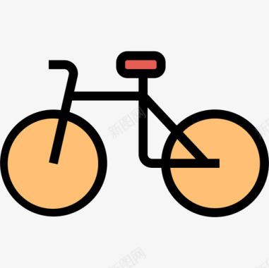 自行车旅行197线性颜色图标图标