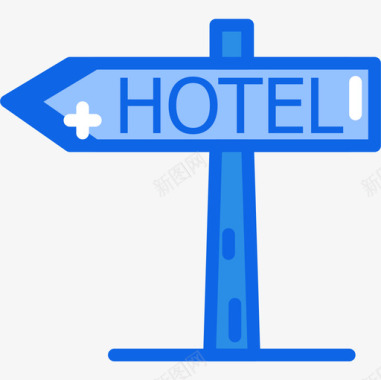 酒店旅游191蓝色图标图标