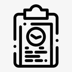 健身娱乐剪贴板教练笔记图标高清图片