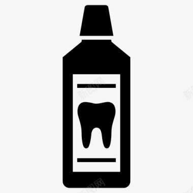 口腔诊疗漱口水化妆品牙齿卫生图标图标