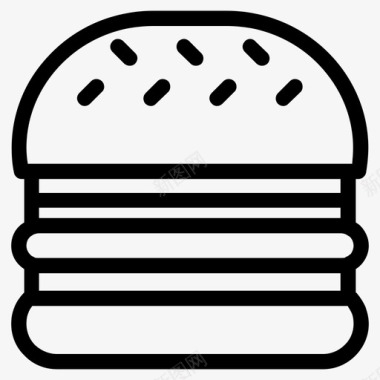 食物鸡肉汉堡包图标图标