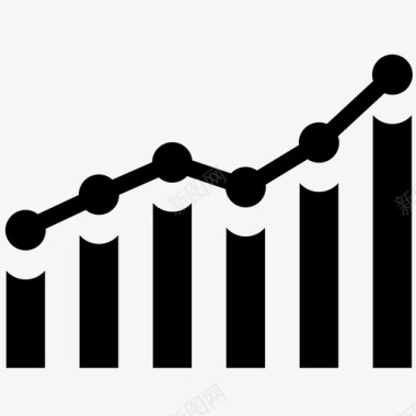 灰色图表增长分析财务增长图标图标