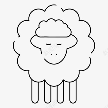 羊肉公羊羊图标图标