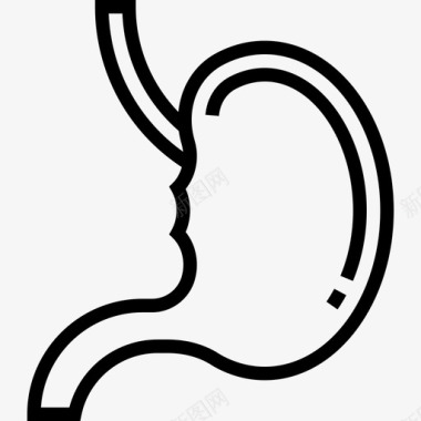 胃人体器官3线状图标图标