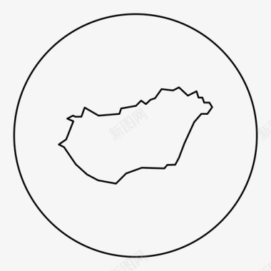 匈牙利地图布达佩斯欧洲图标图标