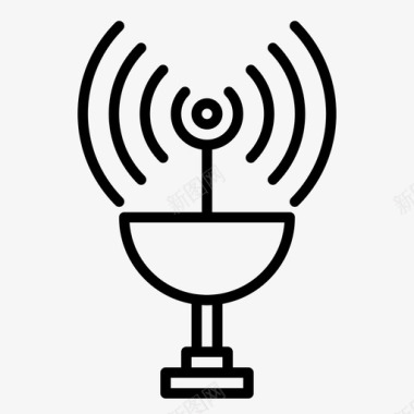 无线信号天线广播信号图标图标
