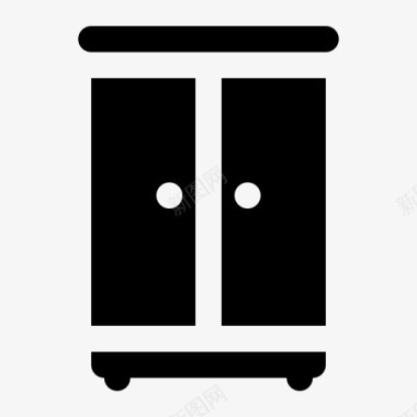 双门橱柜卧室橱柜图标图标