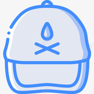 帽子烧烤5蓝色图标图标