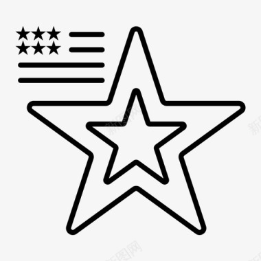 星星美国国旗图标图标