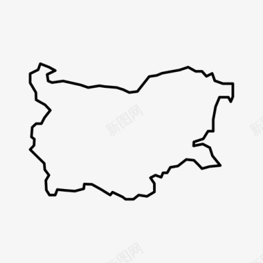 保加利亚地图欧洲地理图标图标