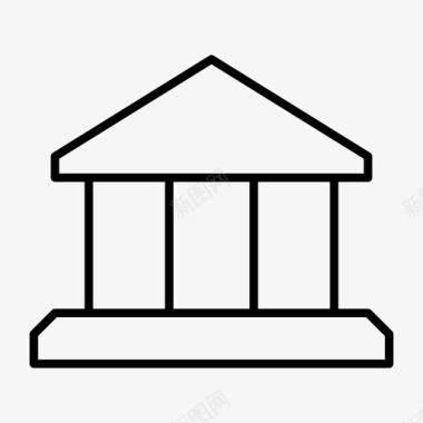 政府银行大楼图标图标