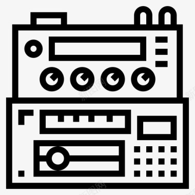 晶体收音机新闻技术图标图标