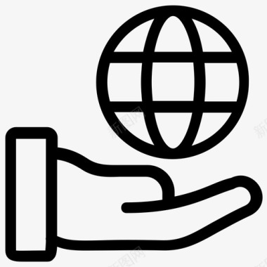 全球服务动态业务全球世界图标图标