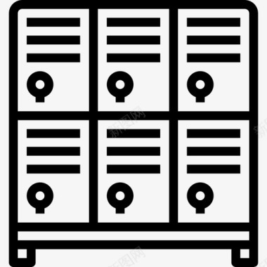 储物柜储物柜110办公室直线图标图标