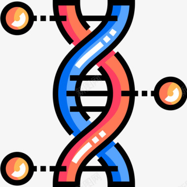 工程标示牌基因组生物工程7线状颜色图标图标