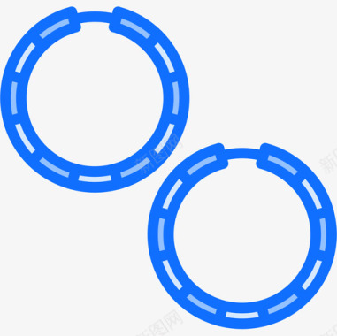 耳环珠宝17蓝色图标图标