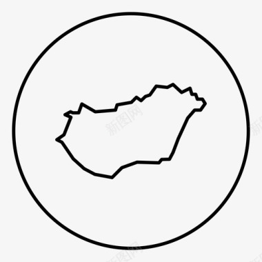 匈牙利地图布达佩斯欧洲图标图标