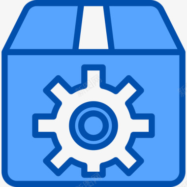 矢量盒子素材盒子103号结构蓝色图标图标