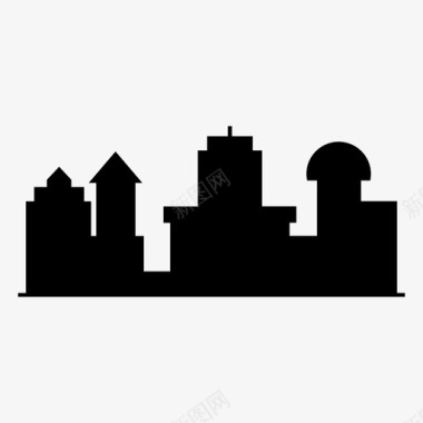 城市建筑大都市图标图标
