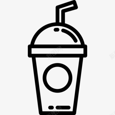 冰咖啡街头食品3直系图标图标
