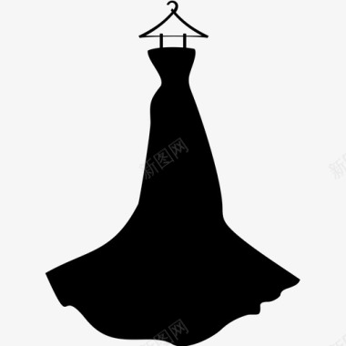 连衣裙黑色经典图标图标