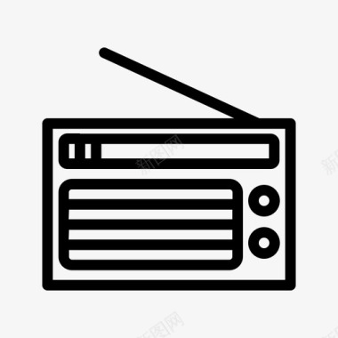 收音机广播电子图标图标