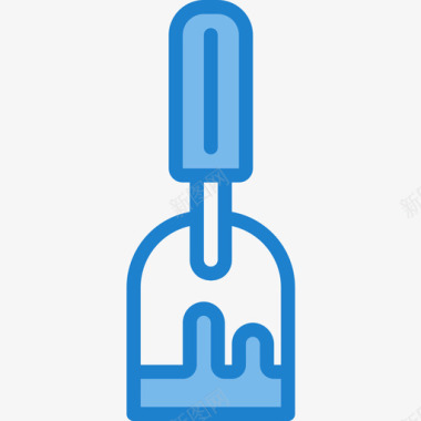 道路施工标志抹刀施工工具4蓝色图标图标