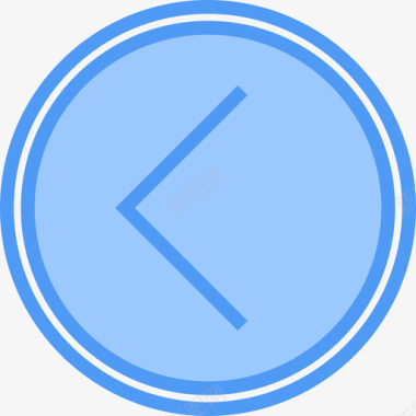 左箭头按钮5蓝色图标图标