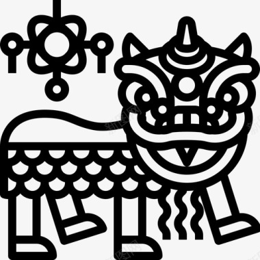 舞狮中国传统图标图标
