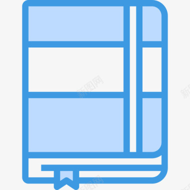 笔记本办公文具15蓝色图标图标