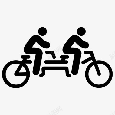 双座自行车旅行双座图标图标