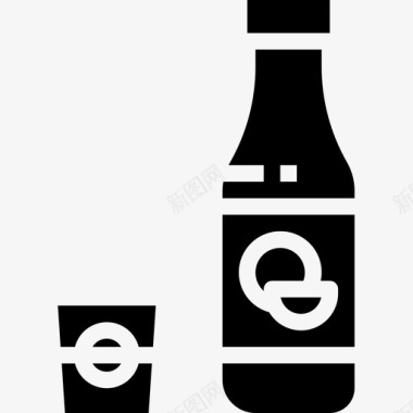 清酒饮料11固体图标图标