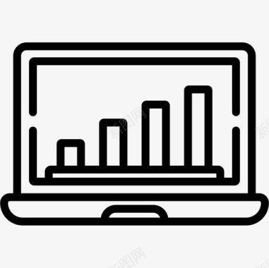 课程笔记直线增长笔记本电脑营销图标图标