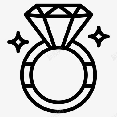 戒指钻石珠宝图标图标
